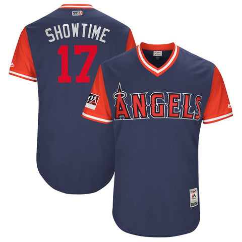Shohei Ohtani "Showtime" Los Angeles Angels Majestic 2018 Players' Weekend Authentic Jersey - Navy/Red