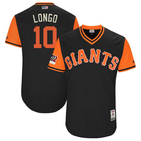 Evan Longoria "Longo" San Francisco Giants Majestic 2018 Players' Weekend Authentic Jersey - Black/Orange