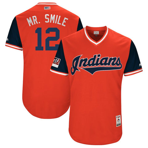 Francisco Lindor "Mr. Smile" Cleveland Indians Majestic 2018 Players' Weekend Authentic Jersey - Red/Navy