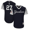 Giancarlo Stanton "G" New York Yankees Majestic 2018 Players' Weekend Authentic Jersey - Navy/Gray