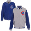 Chicago Cubs JH Design Embroidered Reversible Full Snap Fleece Jacket