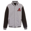 Arizona Diamondbacks JH Design Embroidered Reversible Full Snap Fleece Jacket