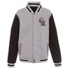 Colorado Rockies JH Design Embroidered Reversible Full Snap Fleece Jacket
