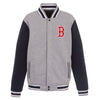 Boston Red Sox JH Design Embroidered Reversible Full Snap Fleece Jacket