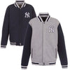New York Yankees JH Design Embroidered Reversible Full Snap Fleece Jacket