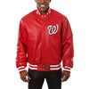 Washington Nationals JH Design Classic Leather Team Jacket