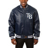 Tampa Bay Rays JH Design Classic Leather Team Jacket