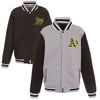 Oakland Athletics JH Design Embroidered Reversible Full Snap Fleece Jacket