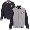 Houston Astros JH Design Embroidered Reversible Full Snap Fleece Jacket