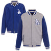 Los Angeles Dodgers JH Design Embroidered Reversible Full Snap Fleece Jacket