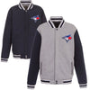 Toronto Blue Jays JH Design Embroidered Reversible Full Snap Fleece Jacket