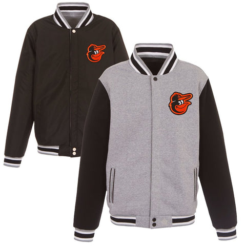 Baltimore Orioles JH Design Embroidered Reversible Full Snap Fleece Jacket