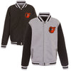 Baltimore Orioles JH Design Embroidered Reversible Full Snap Fleece Jacket