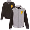 Pittsburgh Pirates JH Design Embroidered Reversible Full Snap Fleece Jacket