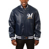 Milwaukee Brewers JH Design Classic Leather Team Jacket