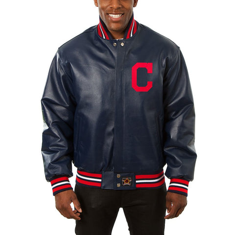 Cleveland Indians JH Design Classic Leather Team Jacket