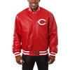 Cincinnati Reds JH Design Classic Leather Team Jacket