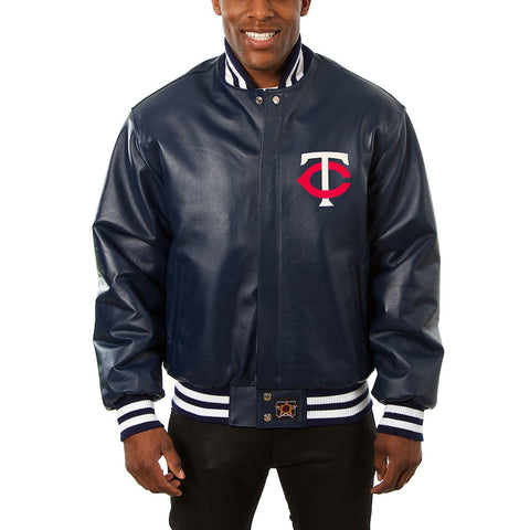 Minnesota Twins JH Design Classic Leather Team Jacket