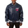 Minnesota Twins JH Design Classic Leather Team Jacket