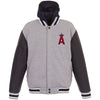 Los Angeles Angels JH Design Heavyweight Reversible Full Snap Hoodie