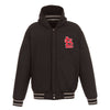 St. Louis Cardinals JH Design Heavyweight Reversible Full Snap Hoodie