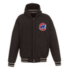 Chicago Cubs JH Design Heavyweight Reversible Full Snap Hoodie