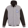 Los Angeles Dodgers JH Design Heavyweight Reversible Full Snap Hoodie