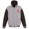 Boston Red Sox JH Design Heavyweight Reversible Full Snap Hoodie
