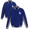 Los Angeles Dodgers JH Design Wool Poly-Twill Accent Full Snap Jacket
