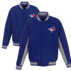 Toronto Blue Jays JH Design Wool Poly-Twill Accent Full Snap Jacket