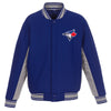 Toronto Blue Jays JH Design Wool Poly-Twill Accent Full Snap Jacket