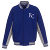 Kansas City Royals JH Design Wool Poly-Twill Accent Full Snap Jacket