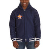 Houston Astros JH Design Reversible Fleece Full Snap Hoodie