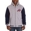 Atlanta Braves JH Design Reversible Fleece Full Snap Hoodie