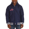 Atlanta Braves JH Design Reversible Fleece Full Snap Hoodie