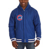 Chicago Cubs JH Design Reversible Fleece Full Snap Hoodie
