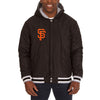 San Francisco Giants JH Design Reversible Fleece Full Snap Hoodie