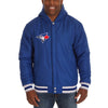 Toronto Blue Jays JH Design Reversible Fleece Full Snap Hoodie