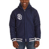 San Diego Padres JH Design Reversible Fleece Full Snap Hoodie