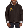 Pittsburgh Pirates JH Design Reversible Fleece Full Snap Hoodie