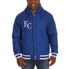 Kansas City Royals JH Design Reversible Fleece Full Snap Hoodie