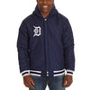 Detroit Tigers JH Design Reversible Fleece Full Snap Hoodie