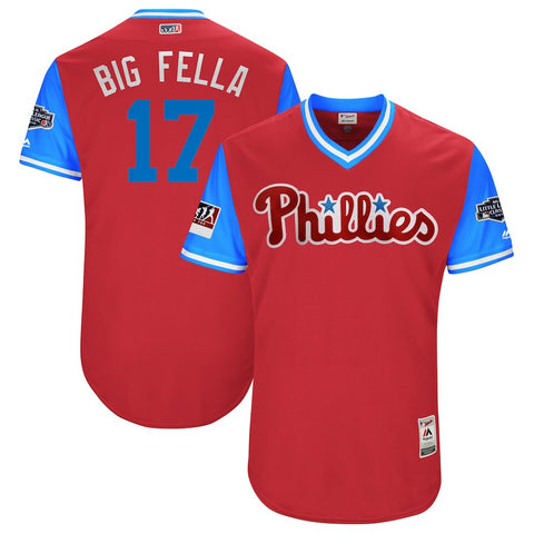 Rhys Hoskins "Big Fella" Philadelphia Phillies Majestic 2018 MLB Little League Classic Authentic Jersey