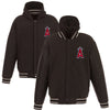 Los Angeles Angels JH Design Heavyweight Reversible Full Snap Hoodie