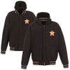 Houston Astros JH Design Heavyweight Reversible Full Snap Hoodie
