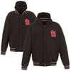 St. Louis Cardinals JH Design Heavyweight Reversible Full Snap Hoodie