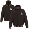 Los Angeles Dodgers JH Design Heavyweight Reversible Full Snap Hoodie