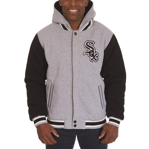 Chicago White Sox JH Design Heavyweight Reversible Full Snap Hoodie