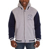 New York Yankees JH Design Heavyweight Reversible Full Snap Hoodie