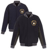 Milwaukee Brewers JH Design Wool Poly-Twill Accent Full Snap Jacket